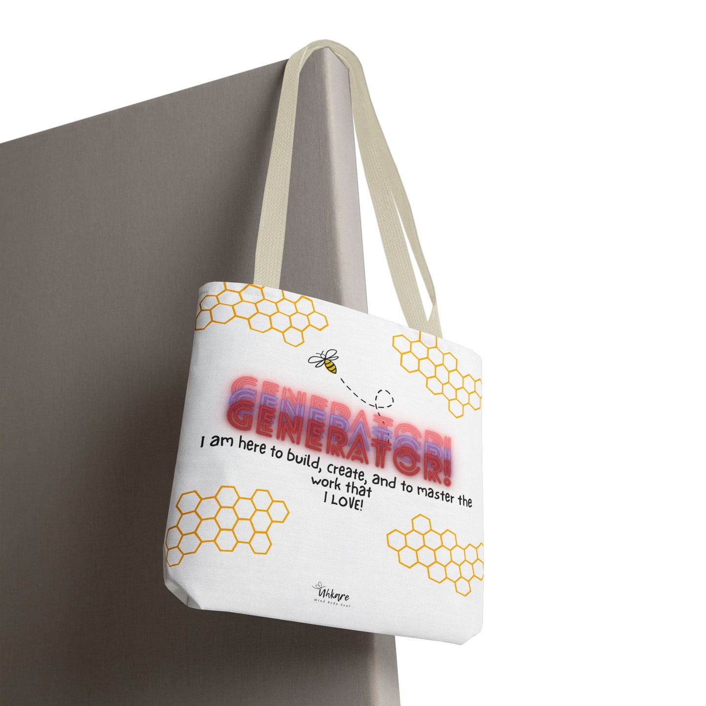 ✨ Generator Tote – Alchemist Energy on the Go ✨ You don’t chase purpose. You build it. This tote carries your essentials, and your devotion.