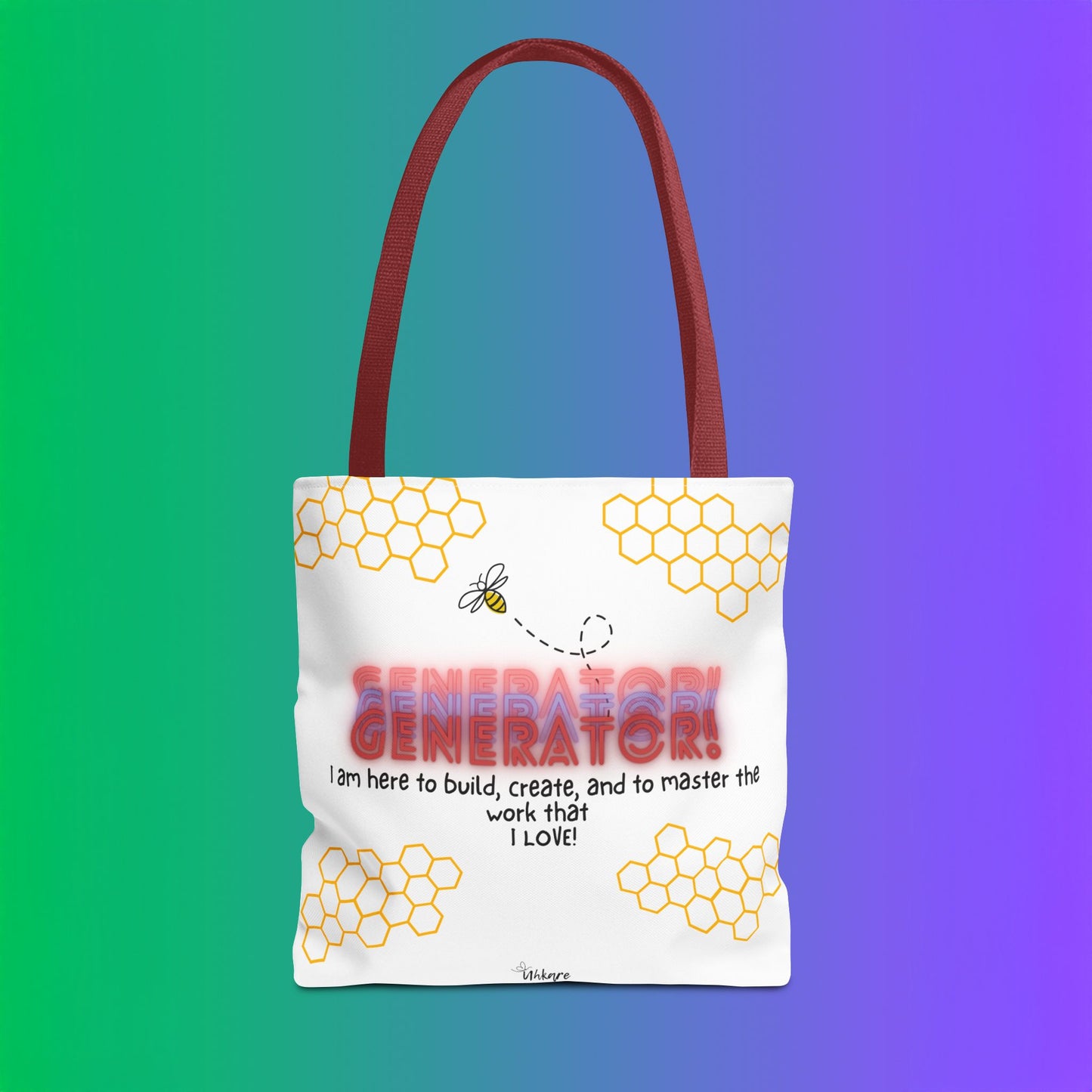 ✨ Generator Tote – Alchemist Energy on the Go ✨ You don’t chase purpose. You build it. This tote carries your essentials, and your devotion.