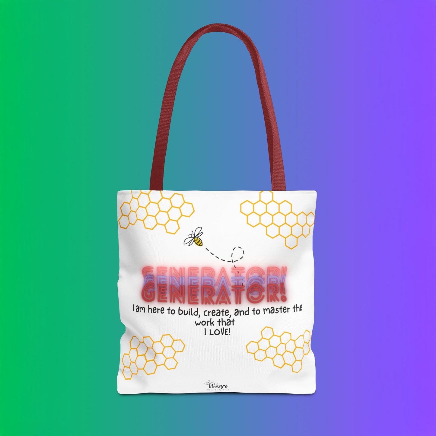 ✨ Generator Tote – Alchemist Energy on the Go ✨ You don’t chase purpose. You build it. This tote carries your essentials, and your devotion.