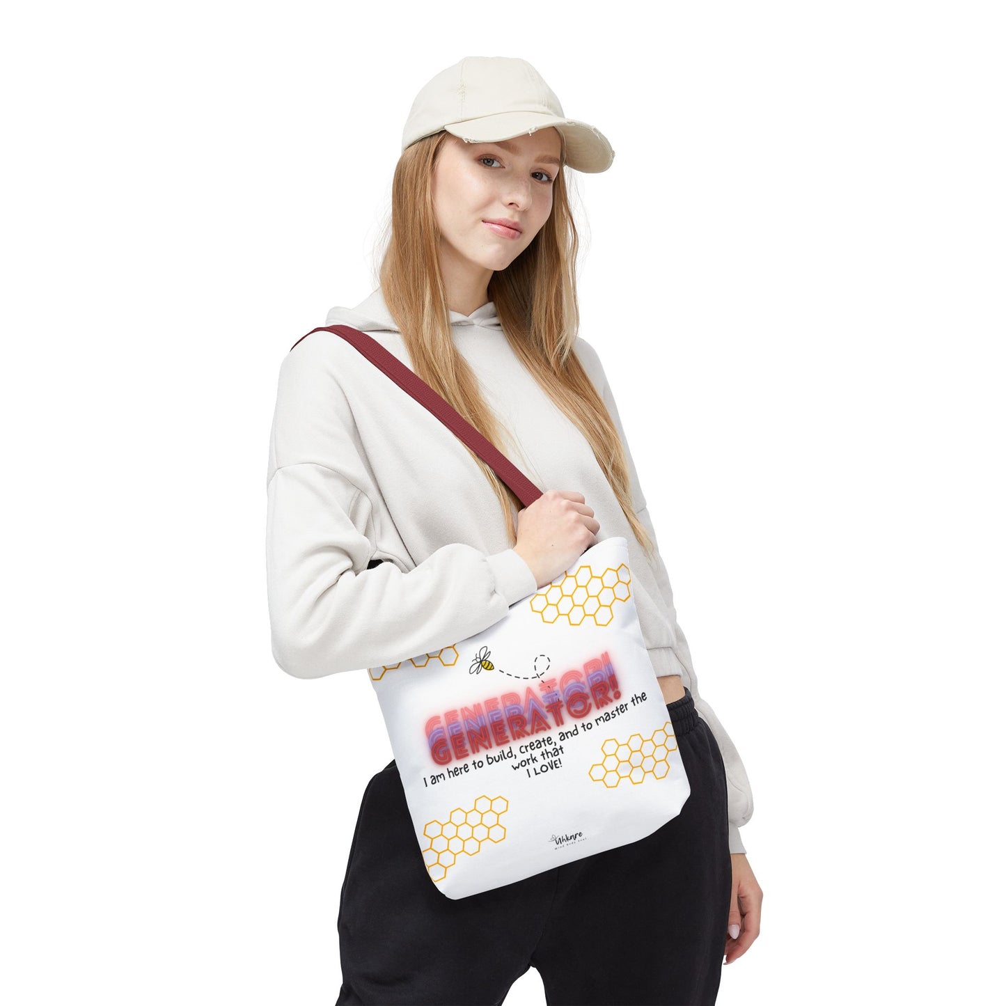 ✨ Generator Tote – Alchemist Energy on the Go ✨ You don’t chase purpose. You build it. This tote carries your essentials, and your devotion.