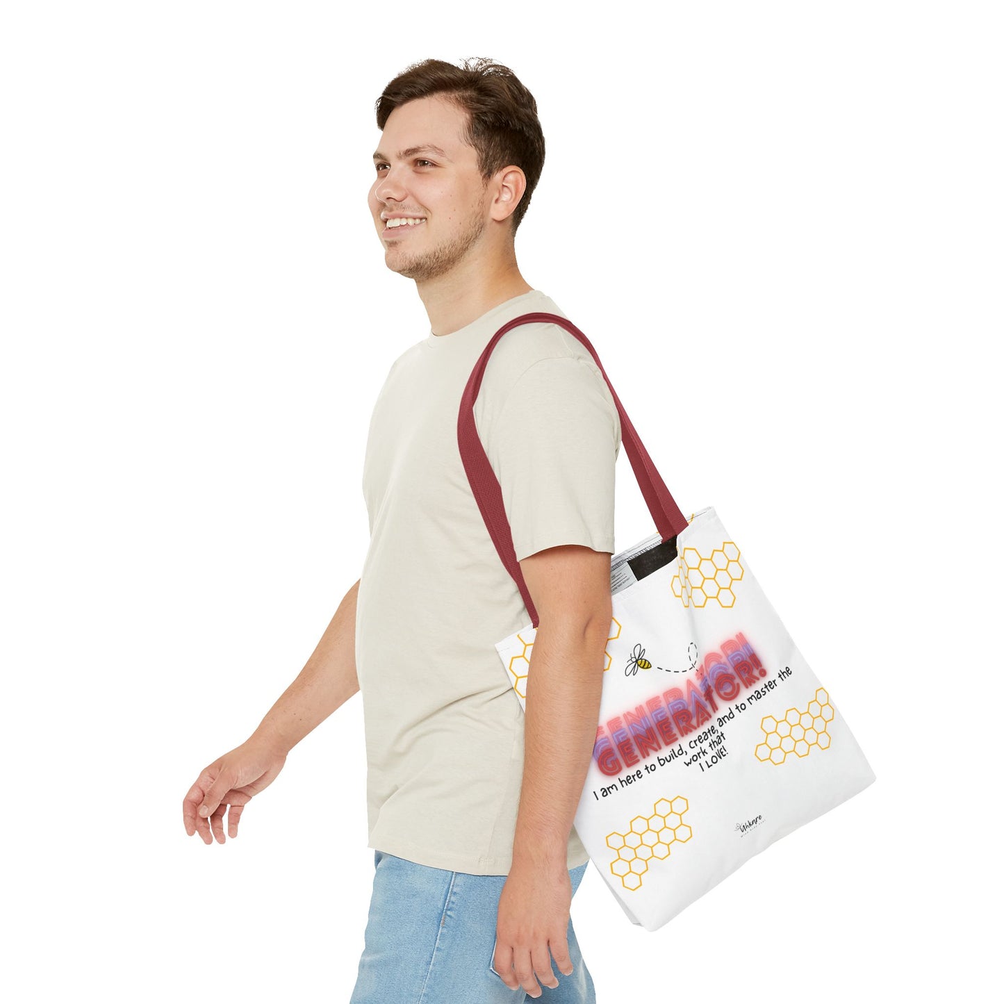 ✨ Generator Tote – Alchemist Energy on the Go ✨ You don’t chase purpose. You build it. This tote carries your essentials, and your devotion.