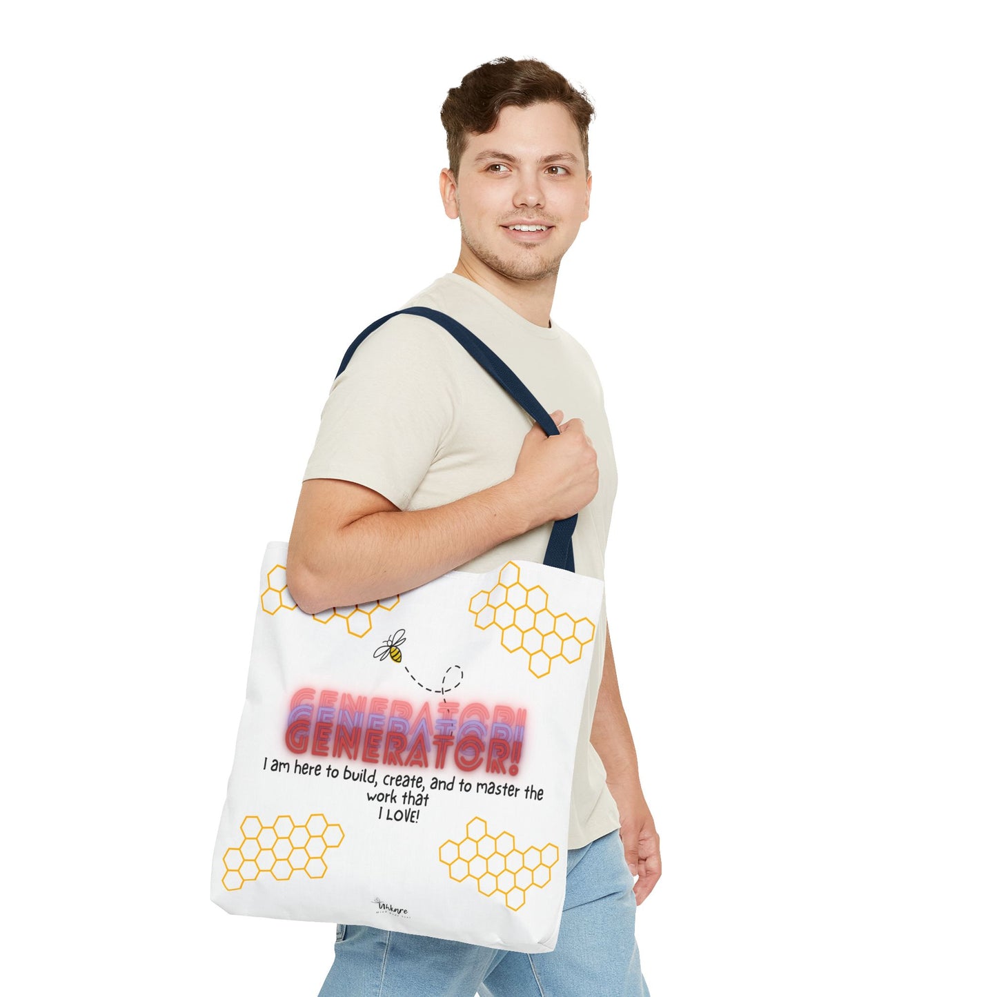 ✨ Generator Tote – Alchemist Energy on the Go ✨ You don’t chase purpose. You build it. This tote carries your essentials, and your devotion.