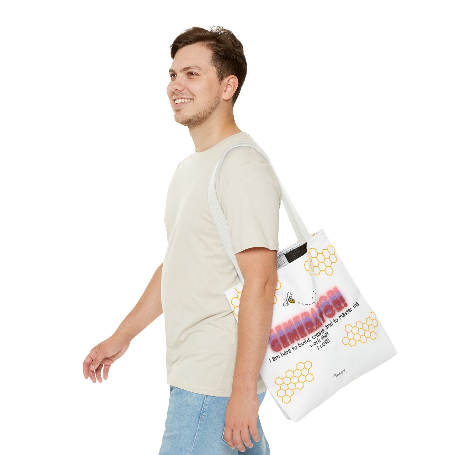 ✨ Generator Tote – Alchemist Energy on the Go ✨ You don’t chase purpose. You build it. This tote carries your essentials, and your devotion.