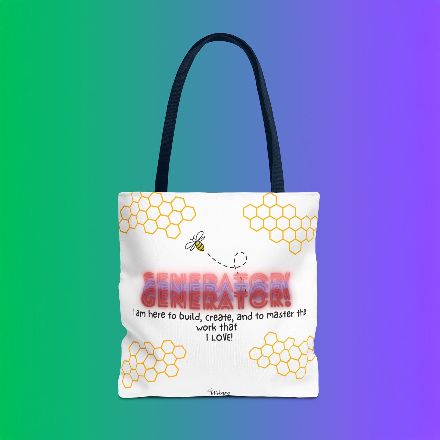 ✨ Generator Tote – Alchemist Energy on the Go ✨ You don’t chase purpose. You build it. This tote carries your essentials, and your devotion.
