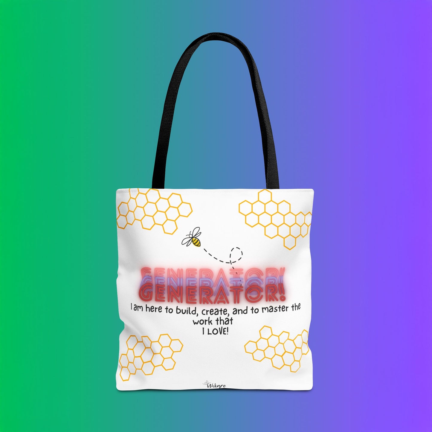 ✨ Generator Tote – Alchemist Energy on the Go ✨ You don’t chase purpose. You build it. This tote carries your essentials, and your devotion.
