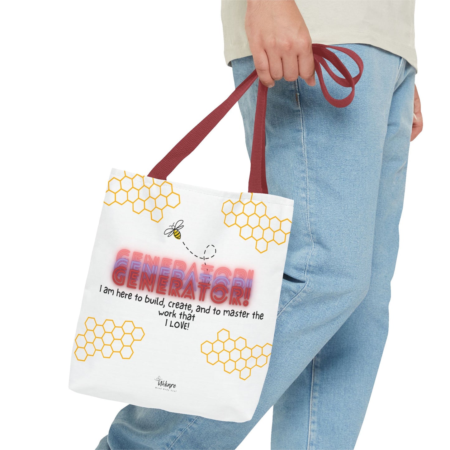 ✨ Generator Tote – Alchemist Energy on the Go ✨ You don’t chase purpose. You build it. This tote carries your essentials, and your devotion.