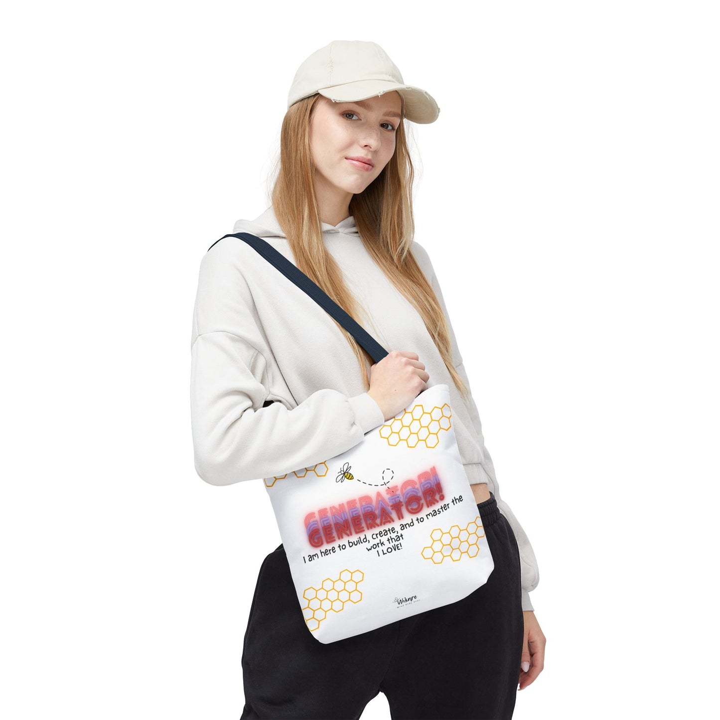✨ Generator Tote – Alchemist Energy on the Go ✨ You don’t chase purpose. You build it. This tote carries your essentials, and your devotion.