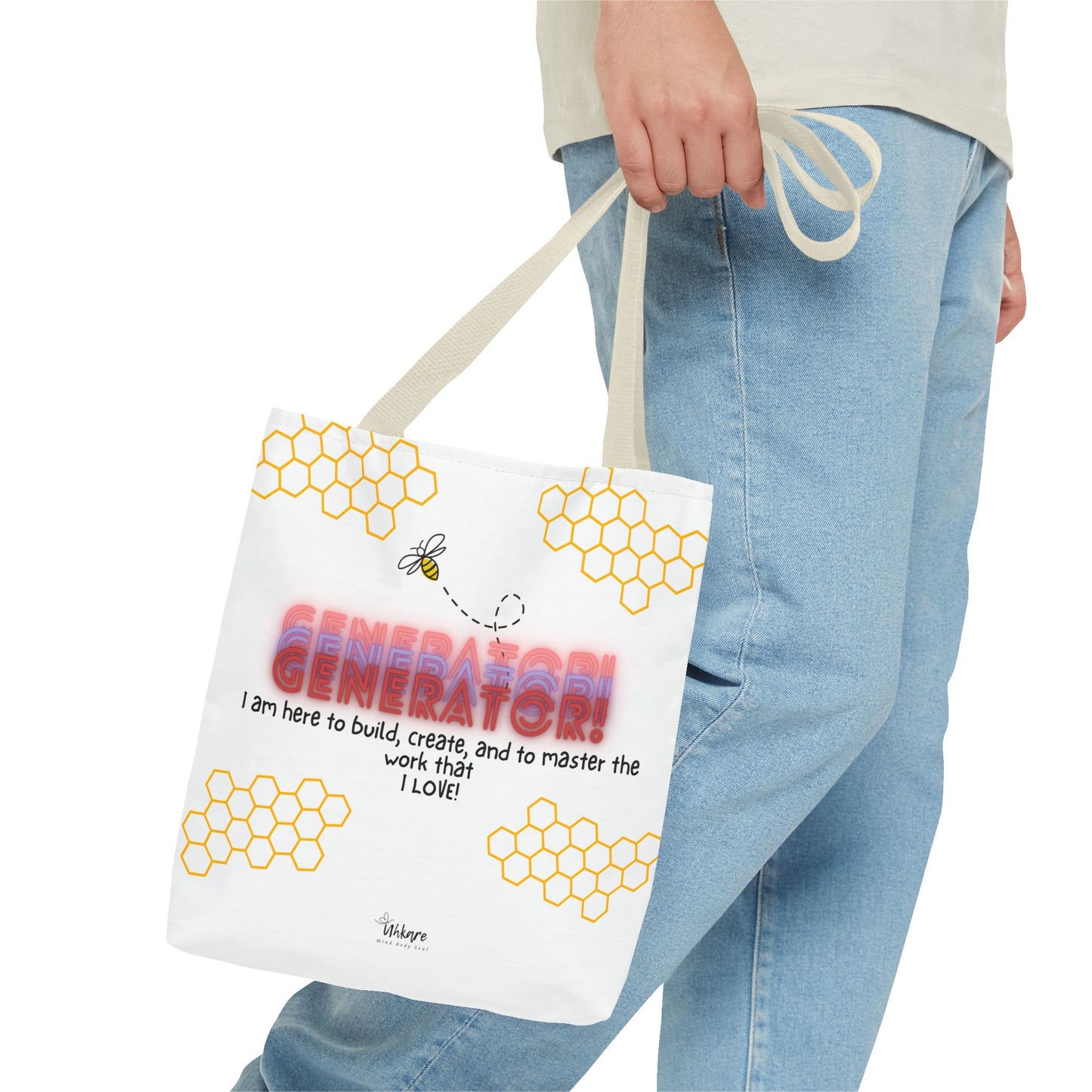 ✨ Generator Tote – Alchemist Energy on the Go ✨ You don’t chase purpose. You build it. This tote carries your essentials, and your devotion.