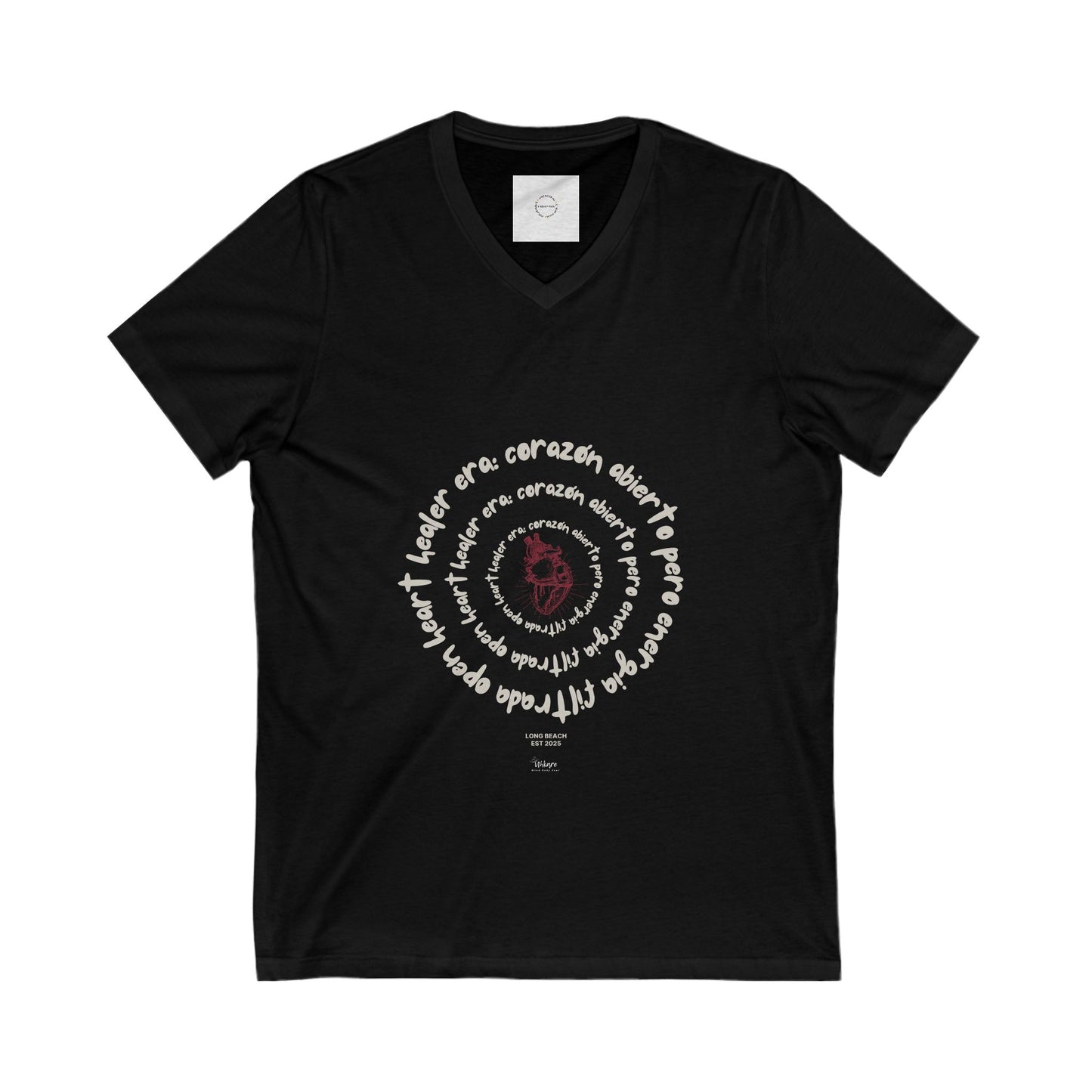 Heart Era Spiral Tee V-Neck (100% Cotton)