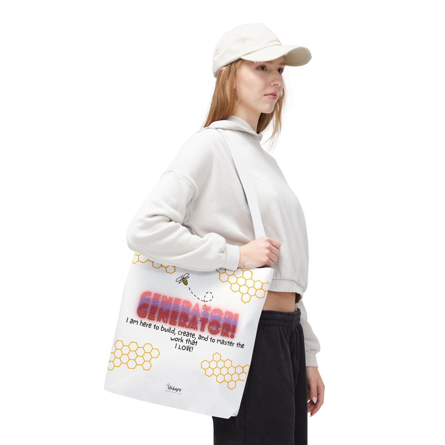 ✨ Generator Tote – Alchemist Energy on the Go ✨ You don’t chase purpose. You build it. This tote carries your essentials, and your devotion.