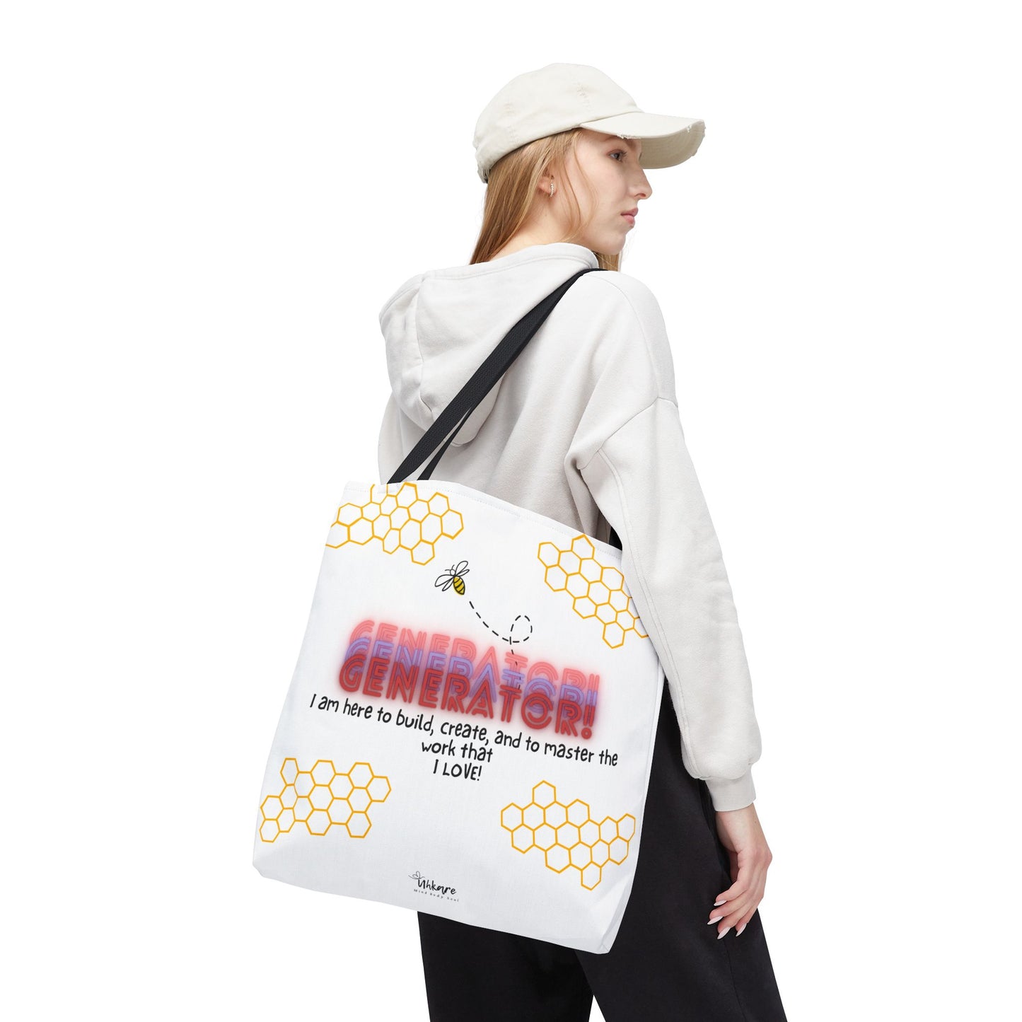 ✨ Generator Tote – Alchemist Energy on the Go ✨ You don’t chase purpose. You build it. This tote carries your essentials, and your devotion.
