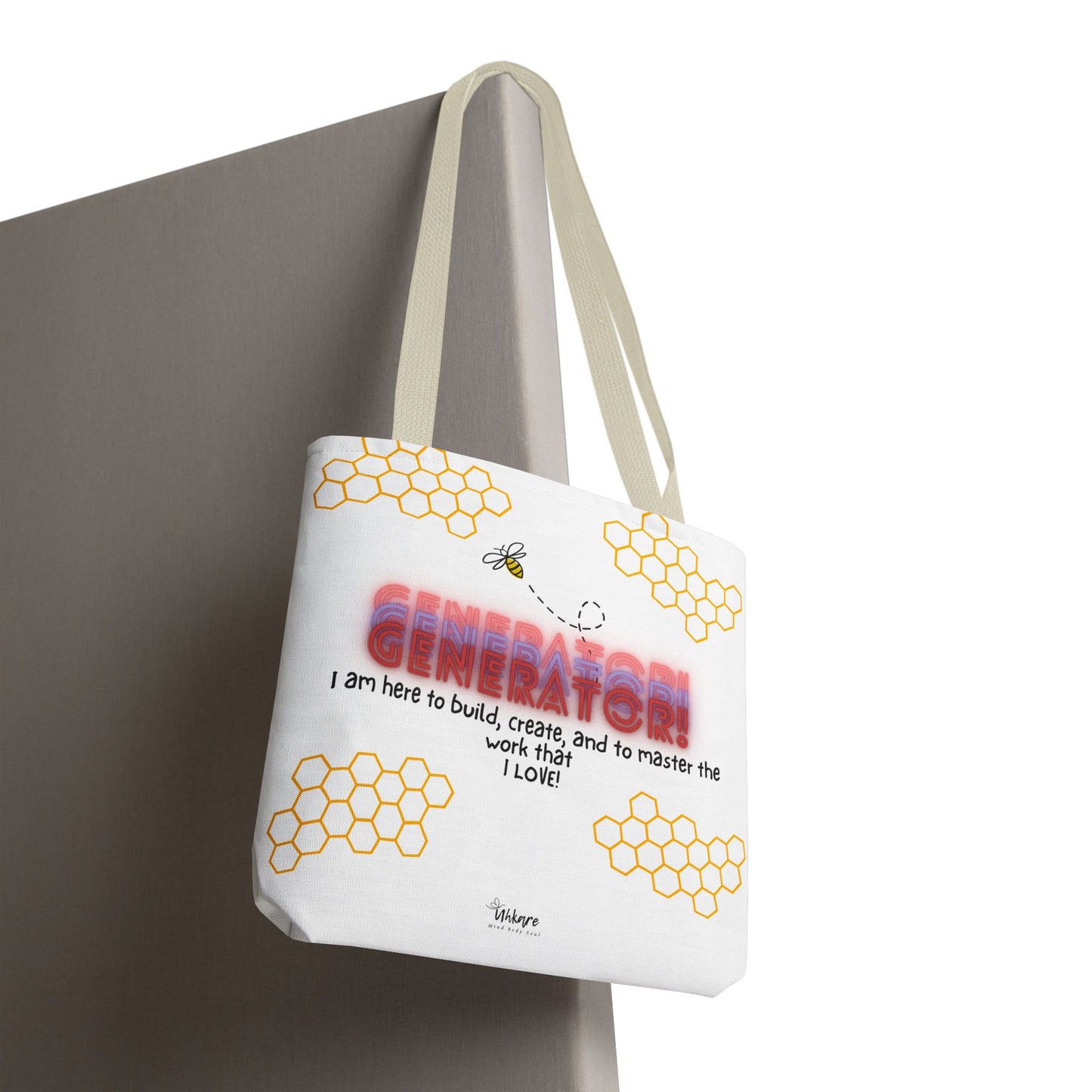 ✨ Generator Tote – Alchemist Energy on the Go ✨ You don’t chase purpose. You build it. This tote carries your essentials, and your devotion.