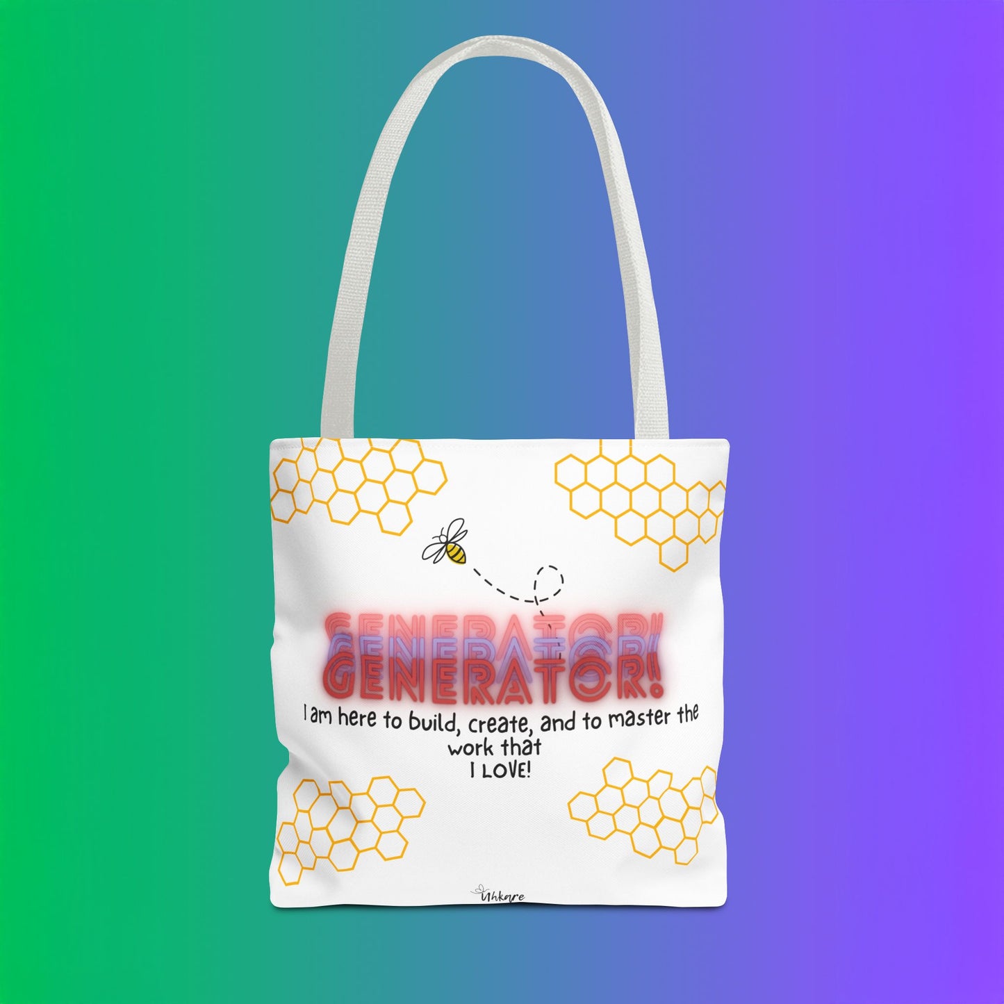 ✨ Generator Tote – Alchemist Energy on the Go ✨ You don’t chase purpose. You build it. This tote carries your essentials, and your devotion.