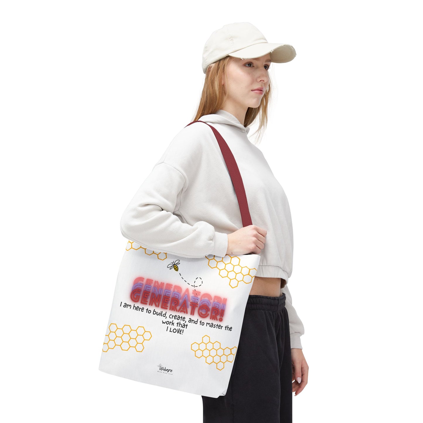 ✨ Generator Tote – Alchemist Energy on the Go ✨ You don’t chase purpose. You build it. This tote carries your essentials, and your devotion.
