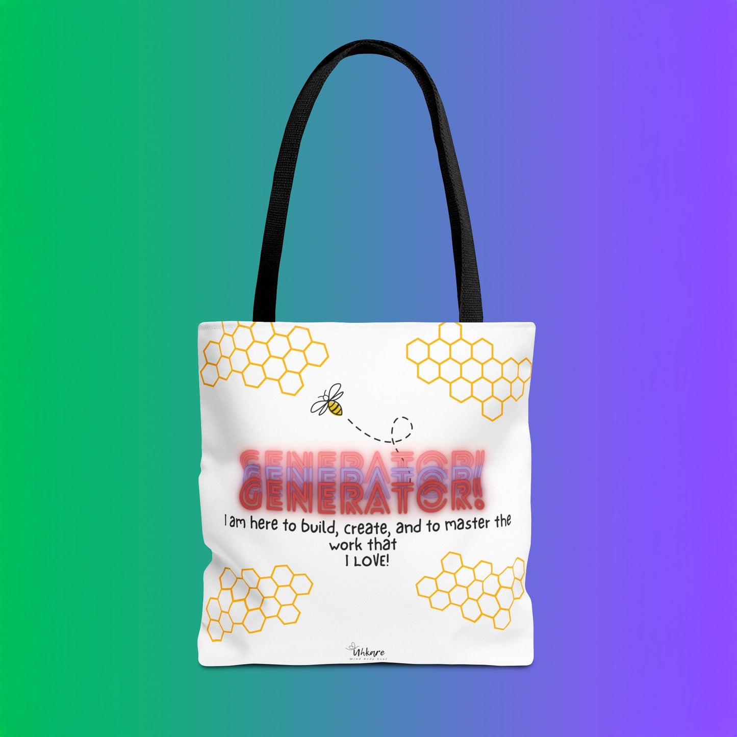 ✨ Generator Tote – Alchemist Energy on the Go ✨ You don’t chase purpose. You build it. This tote carries your essentials, and your devotion.