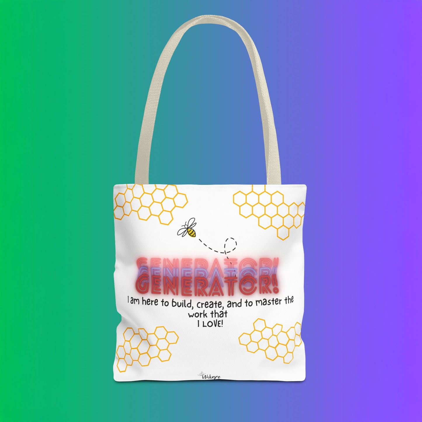 ✨ Generator Tote – Alchemist Energy on the Go ✨ You don’t chase purpose. You build it. This tote carries your essentials, and your devotion.