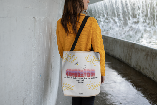 ✨ Generator Tote – Alchemist Energy on the Go ✨ You don’t chase purpose. You build it. This tote carries your essentials, and your devotion.