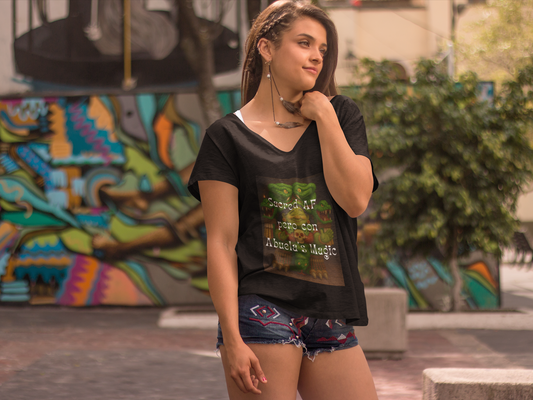 Sacred AF Tee - Abuela Coatlicue's Magic Edition (100% Cotton V-Neck)